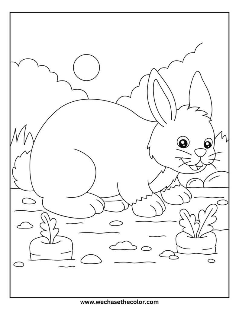 Coloring Pages of Bunny Rabbits