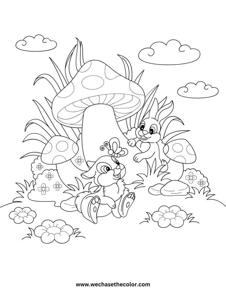 Coloring Pages of Bunny Rabbits