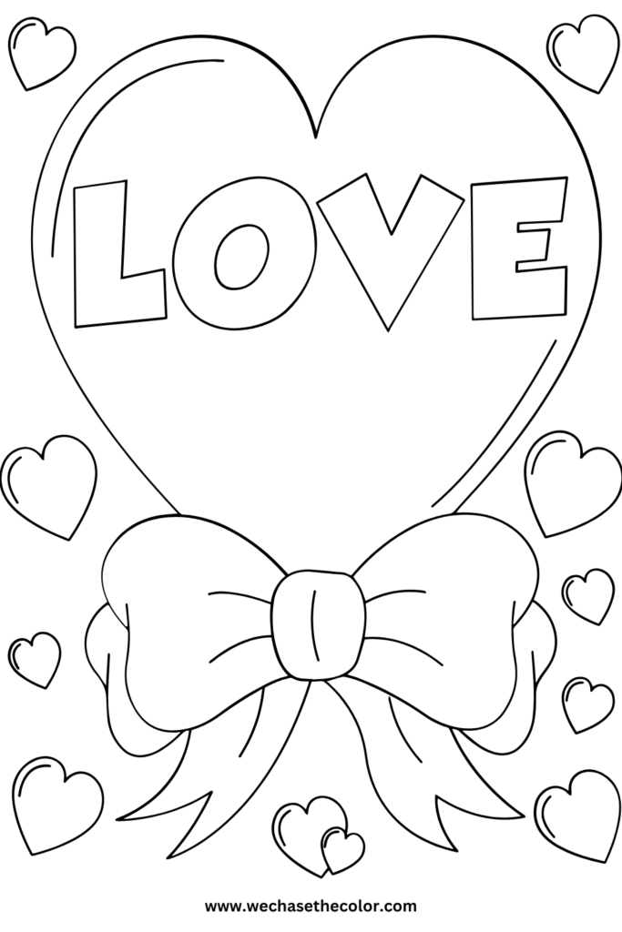 Valentine’s Day coloring book for kids