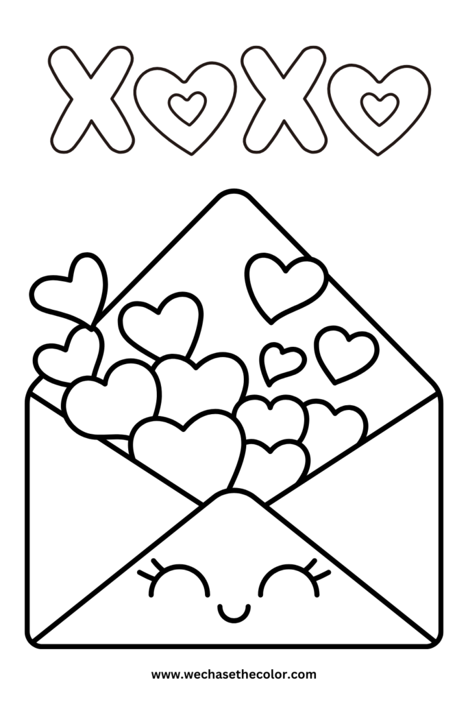 Valentine’s Day coloring sheets