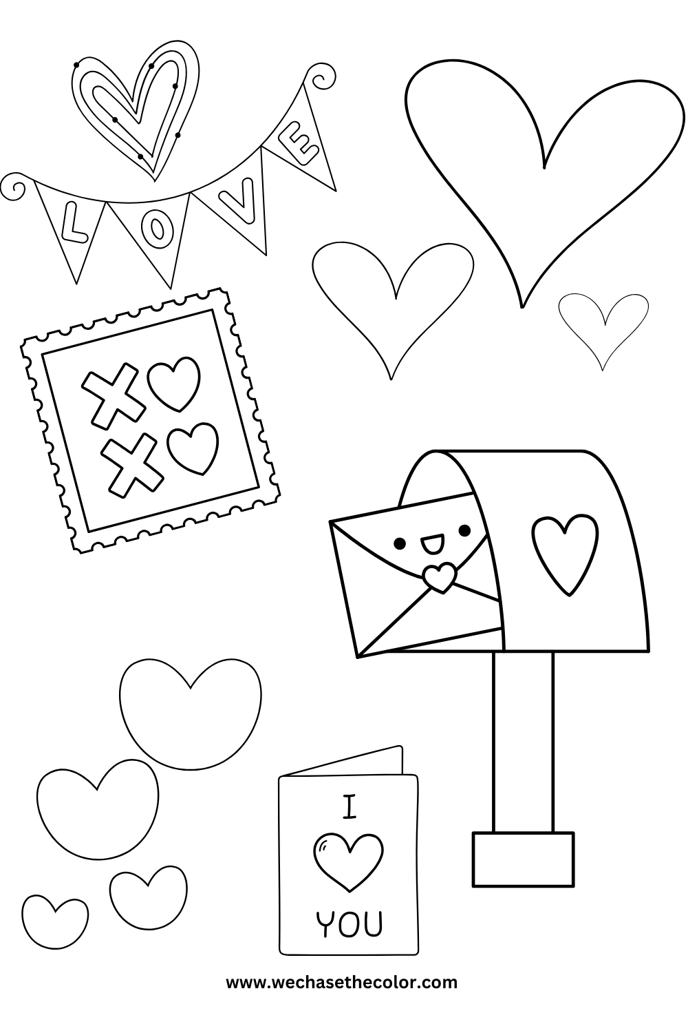 Valentines Day coloring tablecloth
