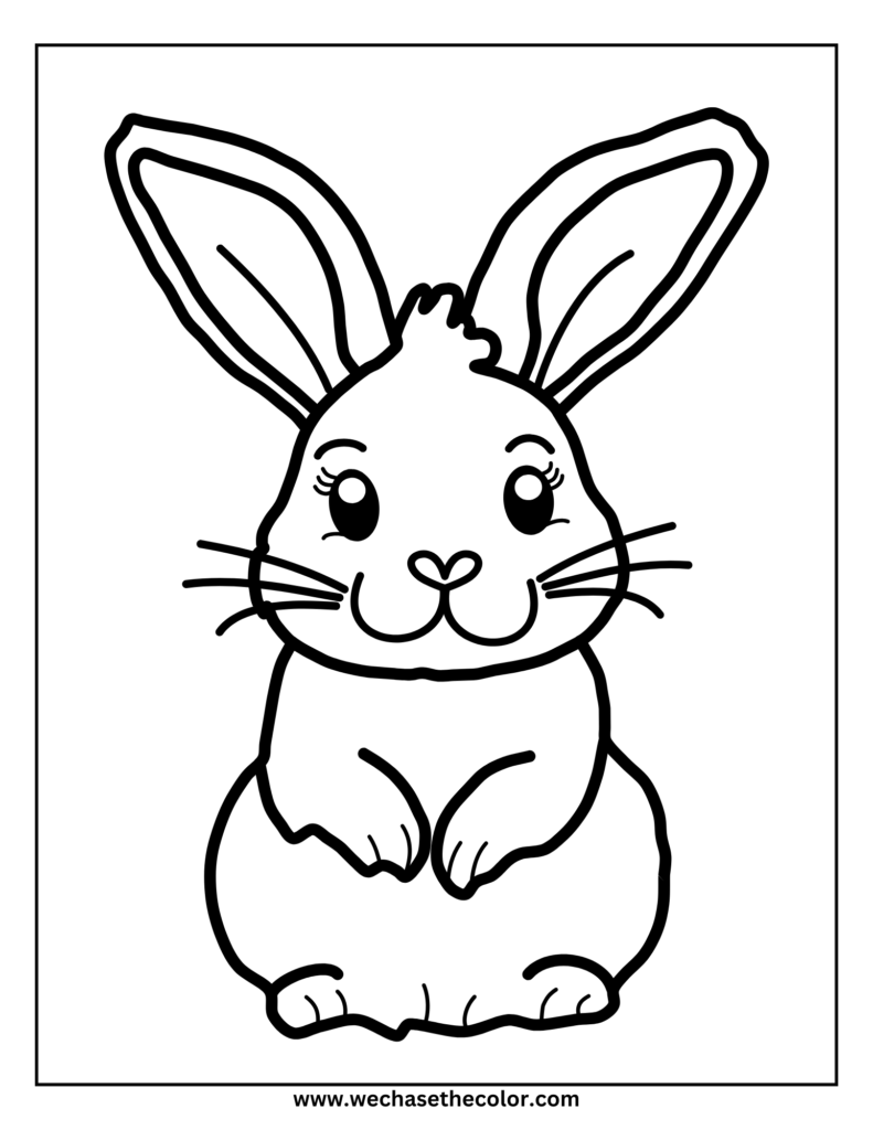 rabbit coloring page free