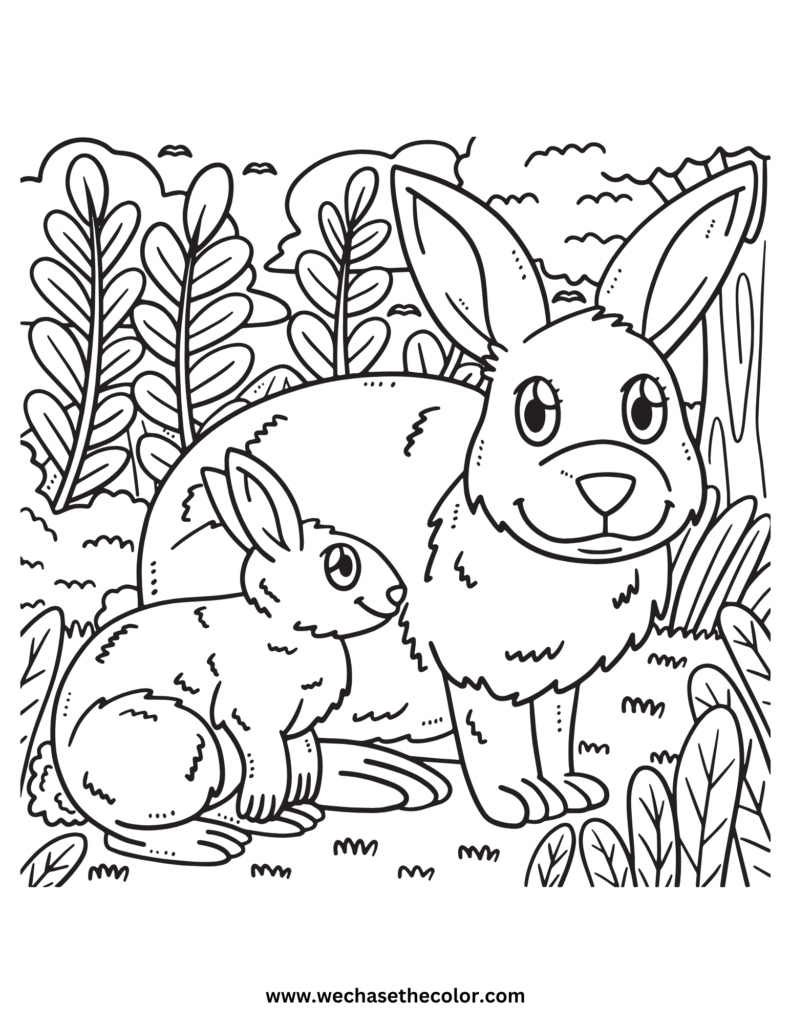 rabbit coloring pdf