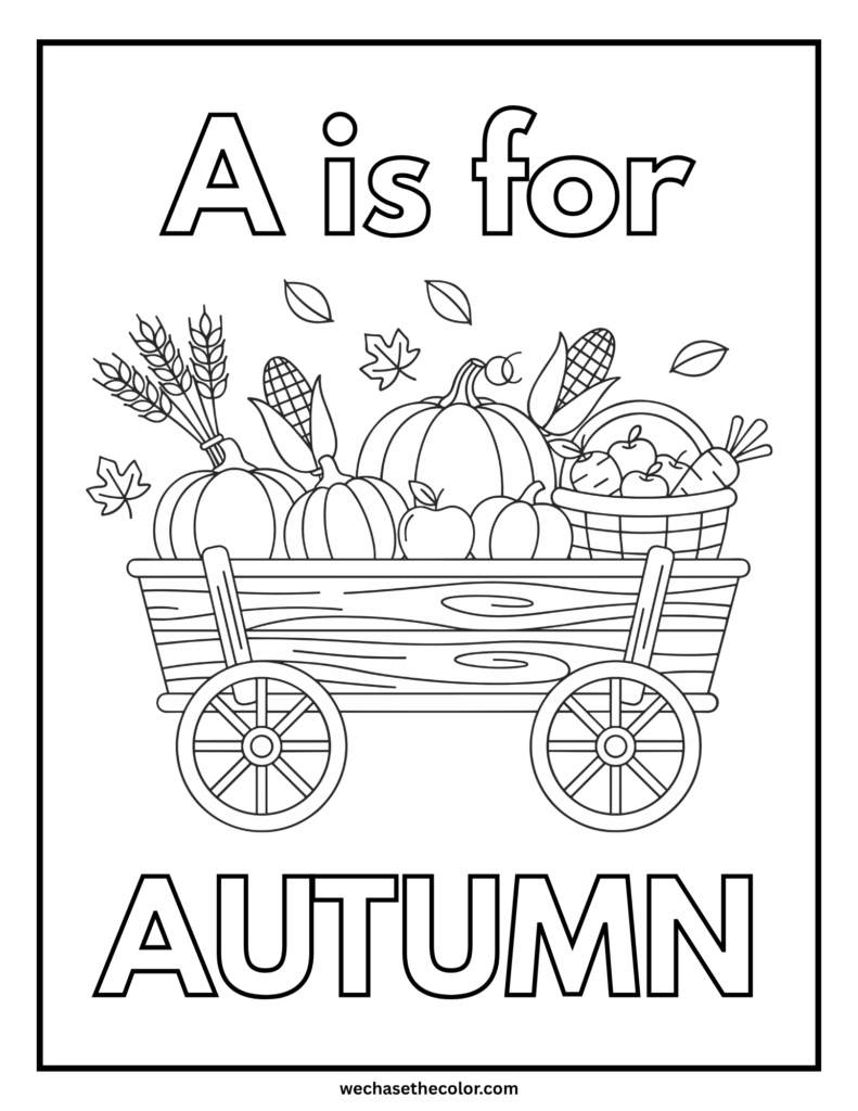 fall coloring pages kids